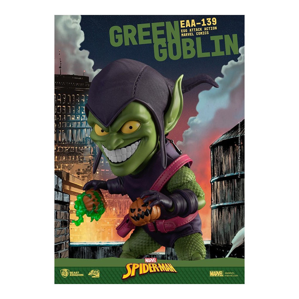 BEAST KINGDOM MARVEL COMICS SPIDER-MAN GREEN GOBLIN EGG ATTACK ACTION FIGURE