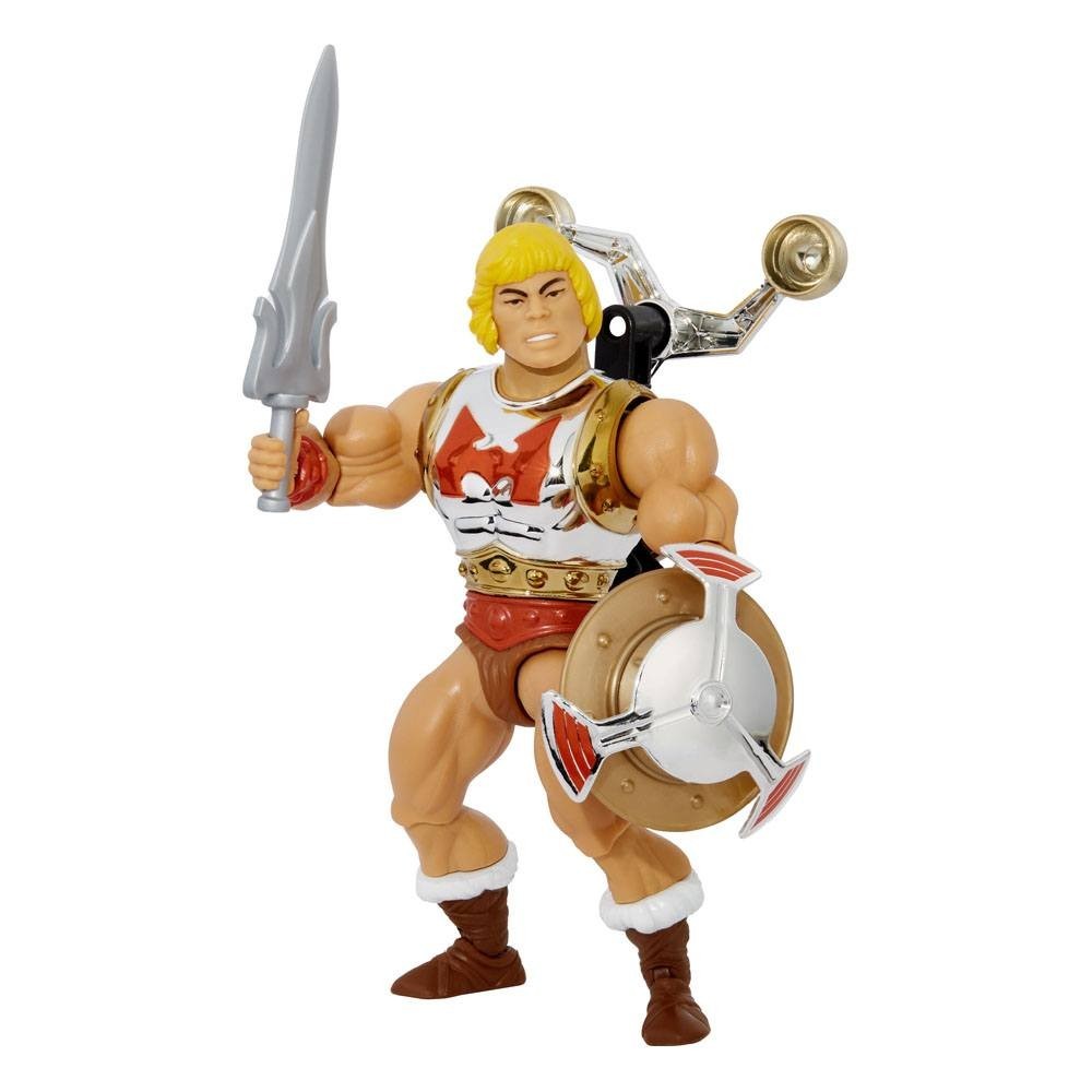 MASTERS OF THE UNIVERSE ORIGINS DELUXE FLYING FISTS HE-MAN ACTION FIGURE MATTEL