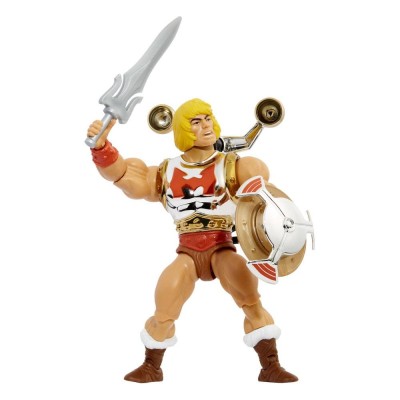 MASTERS OF THE UNIVERSE ORIGINS DELUXE FLYING FISTS HE-MAN ACTION FIGURE MATTEL