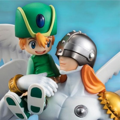 DIGIMON ADVENTURE ANGEMON AND TAKAISHI TAKERU GEM STATUA FIGURE MEGAHOUSE
