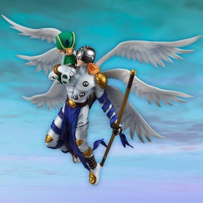 DIGIMON ADVENTURE ANGEMON AND TAKAISHI TAKERU GEM STATUA FIGURE MEGAHOUSE