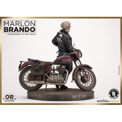 INFINITE STATUE MARLON BRANDO WITH BIKE STATUE 1/6 OLD AND RARE RESIN FIGURE