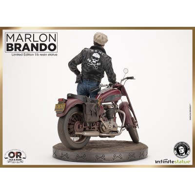 MARLON BRANDO WITH BIKE STATUA 1/6 OLD AND RARE RESINA FIGURE INFINITE STATUE
