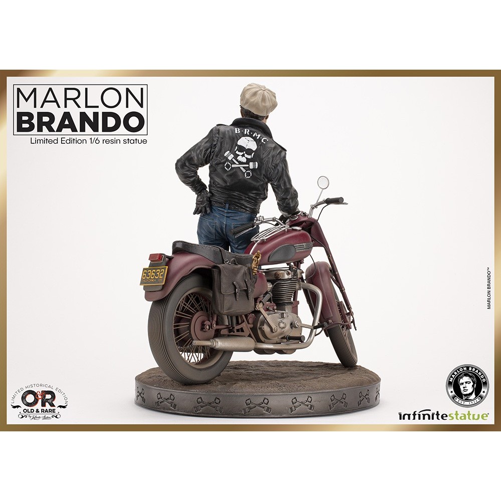 INFINITE STATUE MARLON BRANDO WITH BIKE STATUE 1/6 OLD AND RARE RESIN FIGURE