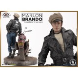 MARLON BRANDO WITH BIKE STATUA 1/6 OLD AND RARE RESINA FIGURE INFINITE STATUE