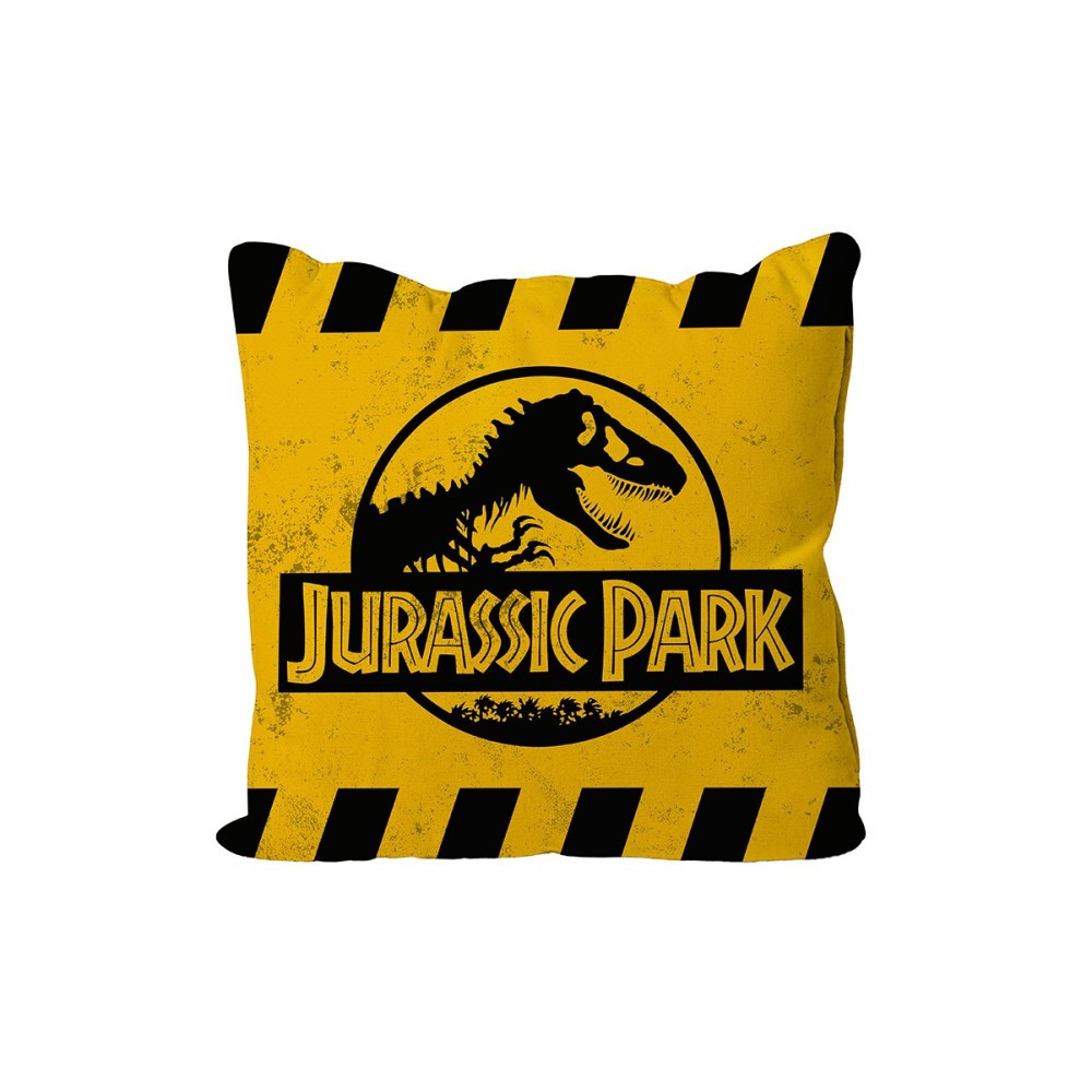 JURASSIC PARK CAUTION LOGO CUSHION PILLOW CUSCINO SD TOYS