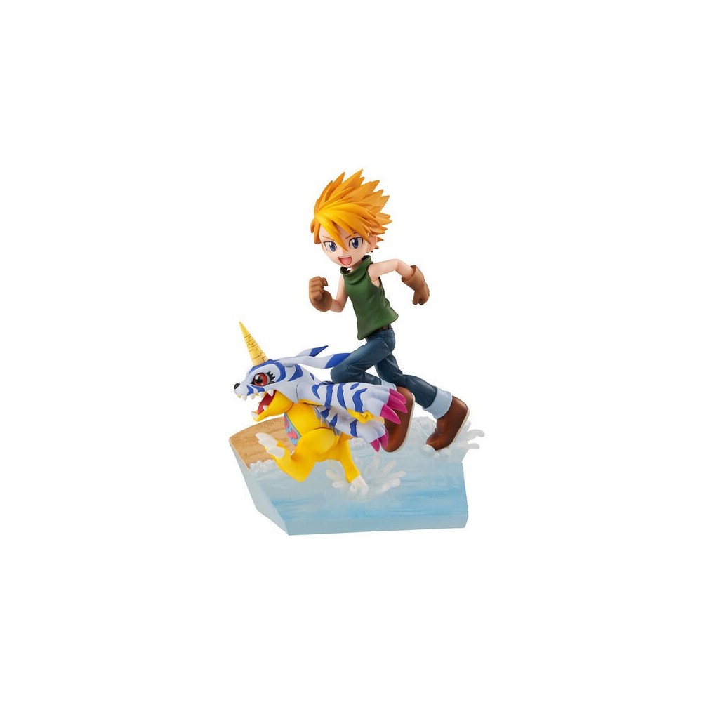 MEGAHOUSE DIGIMON ADVENTURE YAMATO ISHIDA AND GABUMON GEM STATUE FIGURE