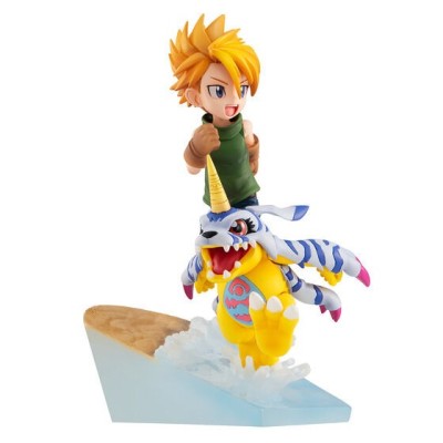 MEGAHOUSE DIGIMON ADVENTURE YAMATO ISHIDA AND GABUMON GEM STATUE FIGURE