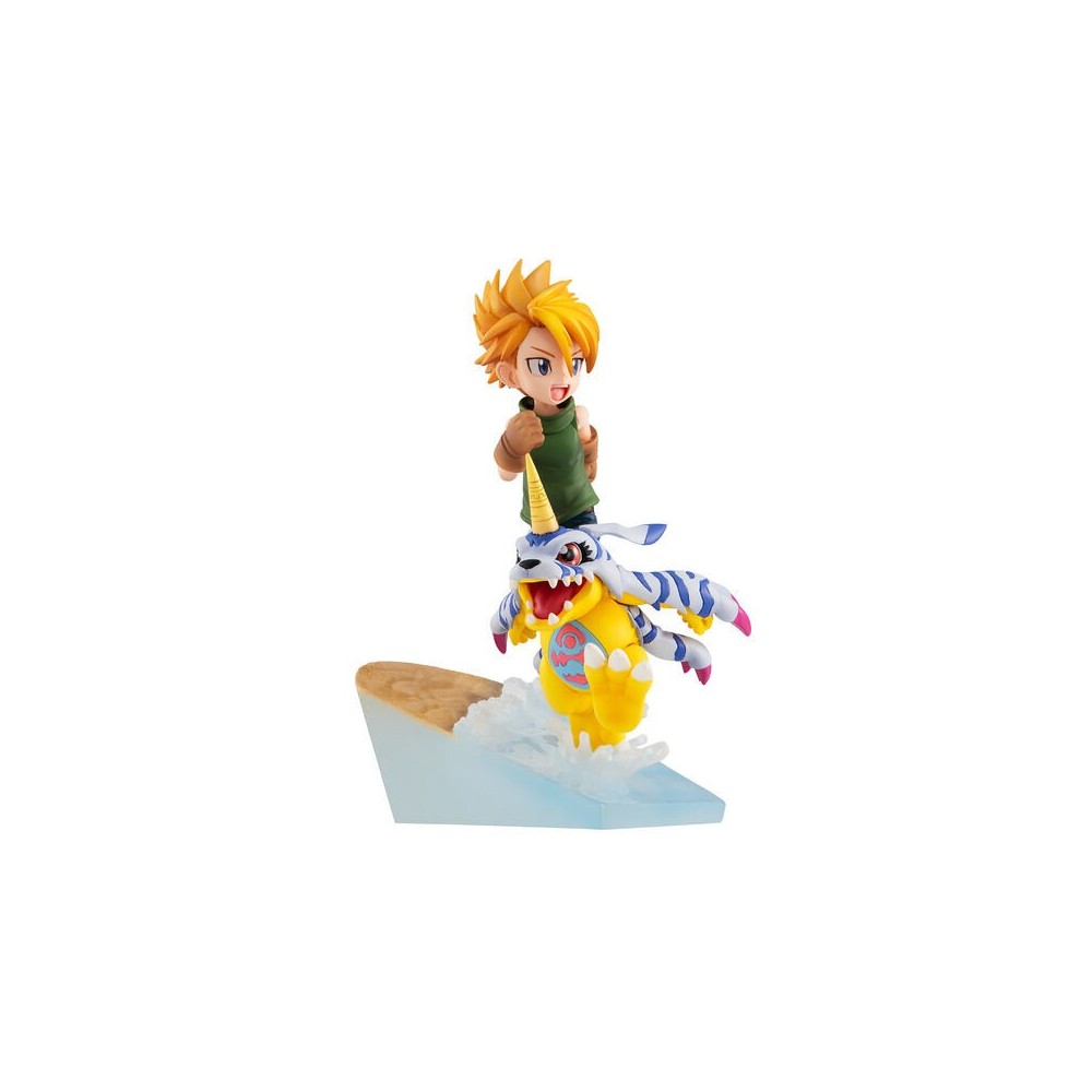 MEGAHOUSE DIGIMON ADVENTURE YAMATO ISHIDA AND GABUMON GEM STATUE FIGURE