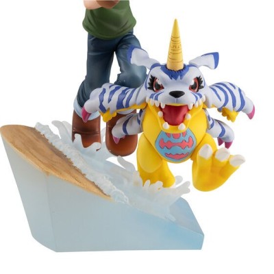 DIGIMON ADVENTURE YAMATO ISHIDA AND GABUMON GEM STATUA FIGURE MEGAHOUSE