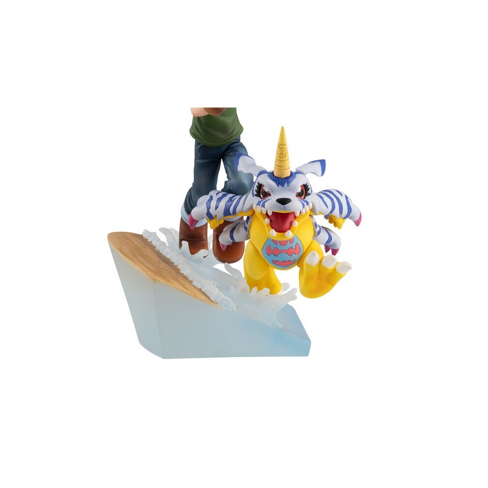 MEGAHOUSE DIGIMON ADVENTURE YAMATO ISHIDA AND GABUMON GEM STATUE FIGURE