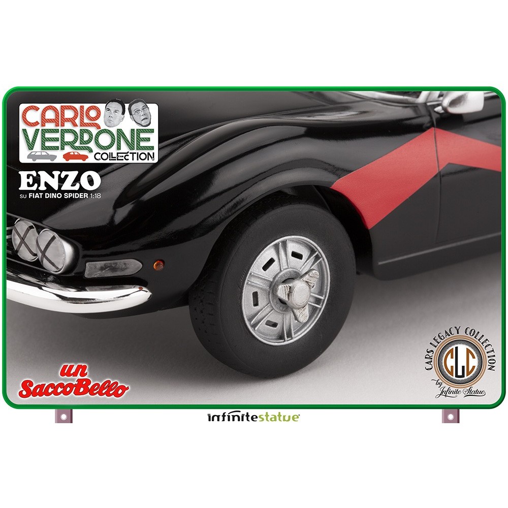 UN SACCO BELLO ENZO SU FIAT DINO SPIDER 1/18 SCALE FIGURE REPLICA INFINITE STATUE