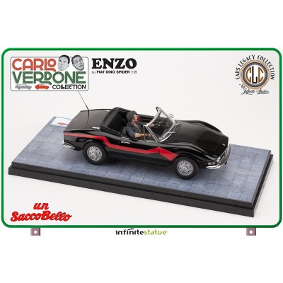 UN SACCO BELLO ENZO SU FIAT DINO SPIDER 1/18 SCALE FIGURE REPLICA INFINITE STATUE