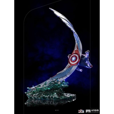 IRON STUDIOS CAPTAIN AMERICA SAM WILSON BDS ART SCALE DELUXE 1/10 STATUE FIGURE