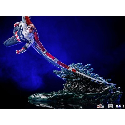 IRON STUDIOS CAPTAIN AMERICA SAM WILSON BDS ART SCALE DELUXE 1/10 STATUE FIGURE