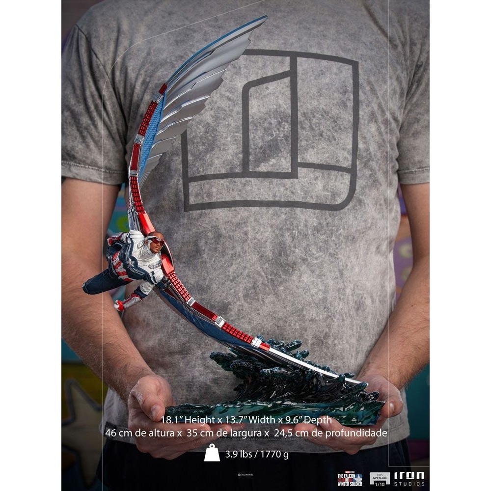 IRON STUDIOS CAPTAIN AMERICA SAM WILSON BDS ART SCALE DELUXE 1/10 STATUE FIGURE