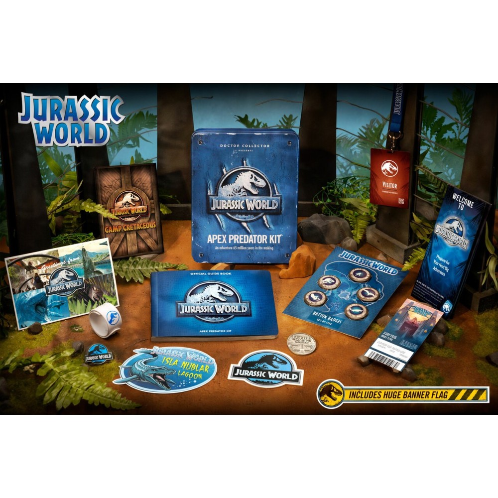 JURASSIC WORLD APEX PREDATOR KIT SET DA COLLEZIONE DOCTOR COLLECTOR