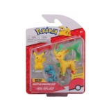 BOTI POKEMON BATTLE FIGURE SET PIKACHU WYNAUT LEAFEON FIGURES