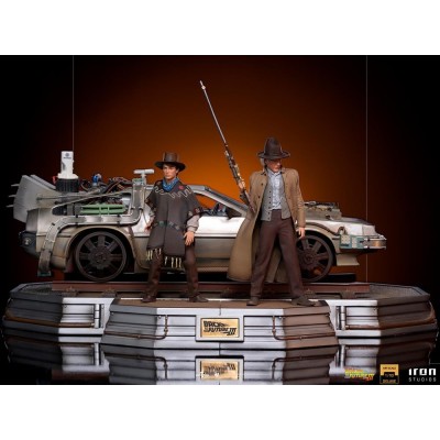 IRON STUDIOS BACK TO THE FUTURE III COMPLETE SET BDS ART SCALE DELUXE 1/10 STATUE FIGURE