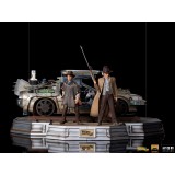 IRON STUDIOS BACK TO THE FUTURE III COMPLETE SET BDS ART SCALE DELUXE 1/10 STATUE FIGURE