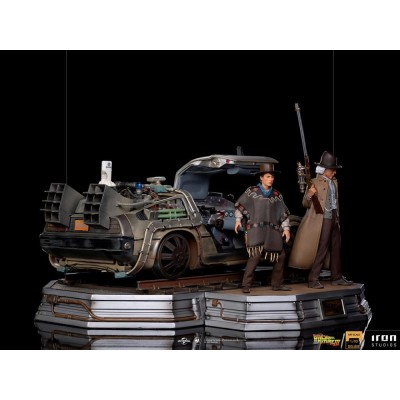 IRON STUDIOS BACK TO THE FUTURE III COMPLETE SET BDS ART SCALE DELUXE 1/10 STATUE FIGURE