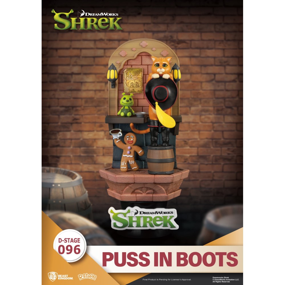 BEAST KINGDOM D-STAGE SHREK PUSS IN BOOTS STATUE FIGURE DIORAMA