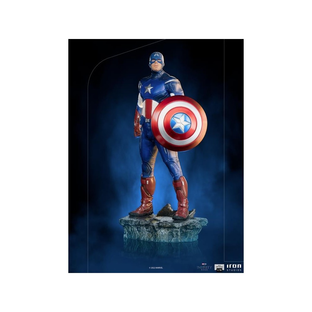 IRON STUDIOS THE INFINITY SAGA CAPTAIN AMERICA BATTLE OF NY BDS ART SCALE 1/10 STATUE FIGURE