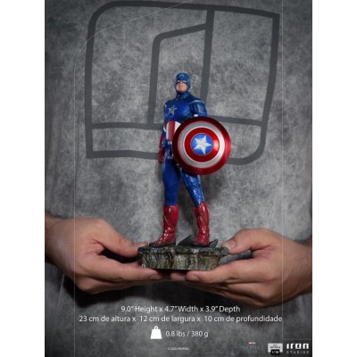 IRON STUDIOS THE INFINITY SAGA CAPTAIN AMERICA BATTLE OF NY BDS ART SCALE 1/10 STATUE FIGURE