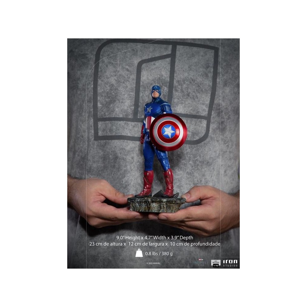 IRON STUDIOS THE INFINITY SAGA CAPTAIN AMERICA BATTLE OF NY BDS ART SCALE 1/10 STATUE FIGURE