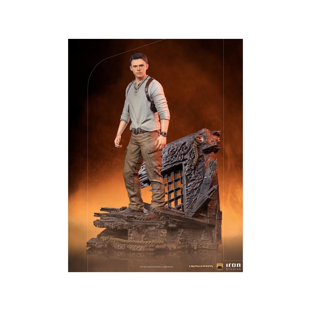 UNCHARTED NATHAN DRAKE BDS ART SCALE DELUXE 1/10 STATUA FIGURE IRON STUDIOS
