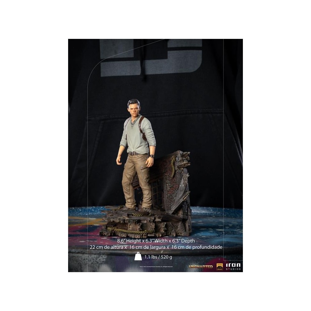 UNCHARTED NATHAN DRAKE BDS ART SCALE DELUXE 1/10 STATUA FIGURE IRON STUDIOS
