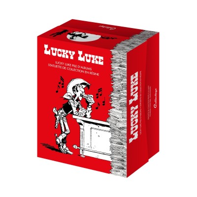 PLASTOY LUCKY LUKE PILE OF COMICS 30CM STATUE RESIN FIGURE