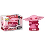 FUNKO FUNKO POP! VALENTINE STAR WARS THE MANDALORIAN GROGU WITH COOKIES BOBBLE HEAD KNOCKER FIGURE