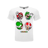 MAGLIA T SHIRT NINTENDO SUPER MARIO PERSONAGGI CERCHI