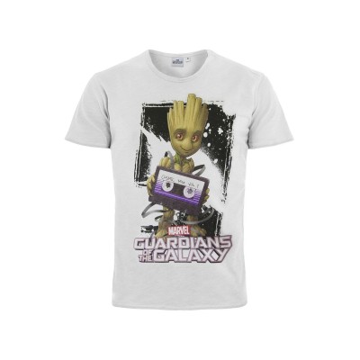 MAGLIA T SHIRT GUARDIANI DELLA GALASSIA GROOT BIANCA