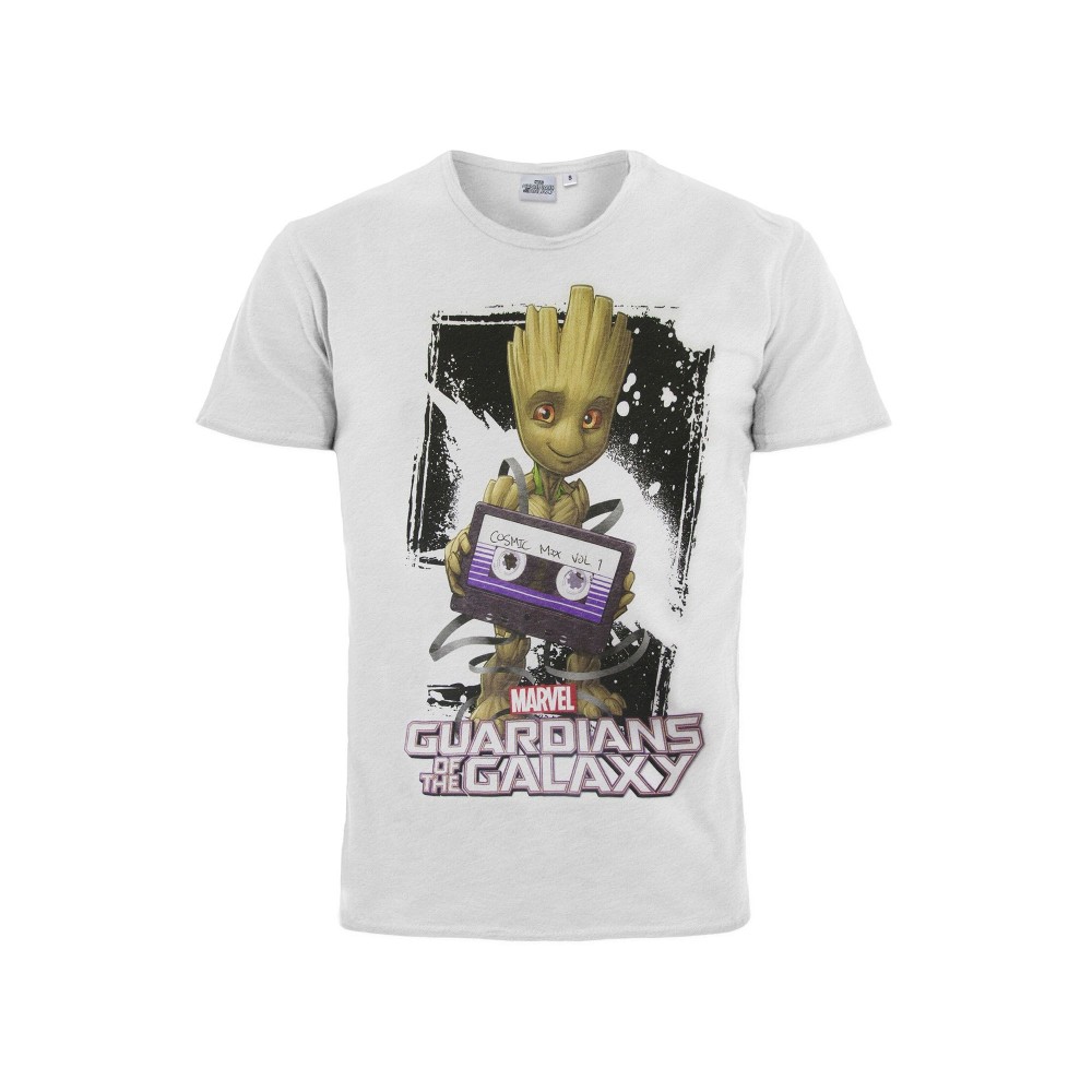 MAGLIA T SHIRT GUARDIANI DELLA GALASSIA GROOT BIANCA