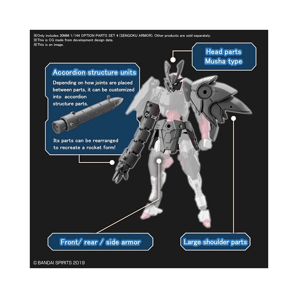 30MM OPTION PARTS SET 4 SENGOKU ARMOR 1/144 MODEL KIT BANDAI