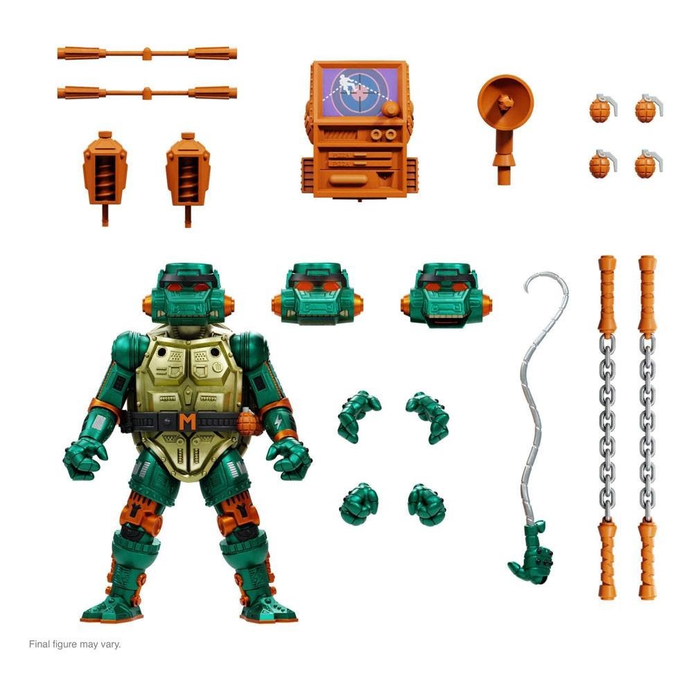 SUPER7 TEENAGE MUTANT NINJA TURTLES ULTIMATES METALHEAD MICHELANGELO ACTION FIGURE
