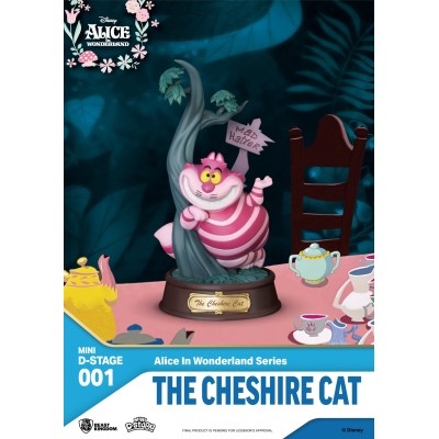MINI D-STAGE ALICE IN WONDERLAND THE CHESHIRE CAT STATUA FIGURE BEAST KINGDOM
