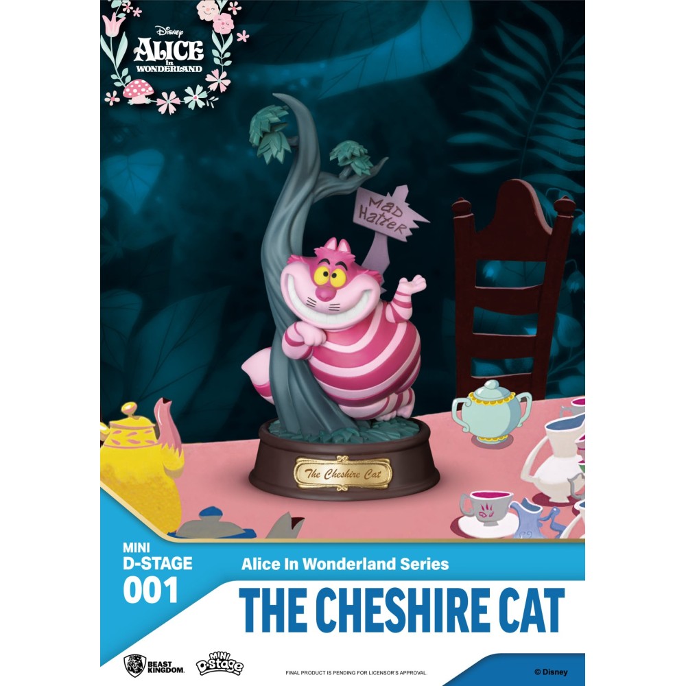 BEAST KINGDOM MINI D-STAGE ALICE IN WONDERLAND THE CHESHIRE CAT STATUE FIGURE