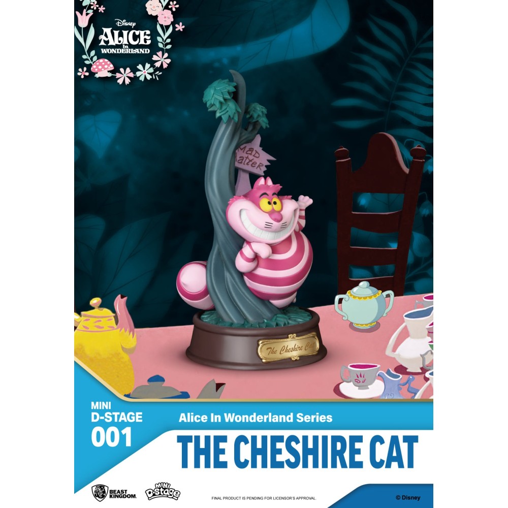 BEAST KINGDOM MINI D-STAGE ALICE IN WONDERLAND THE CHESHIRE CAT STATUE FIGURE