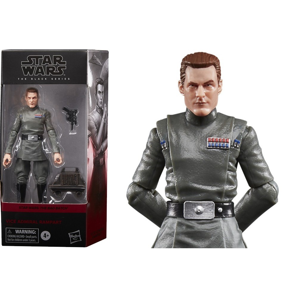 HASBRO STAR WARS THE BLACK SERIES THE BAD BATCH VICE ADMIRAL RAMPART ACTION FIGURE