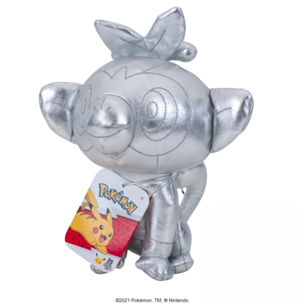 POKEMON GROOKEY SILVER VERSION 20CM PUPAZZO PELUCHE PLUSH FIGURE BOTI