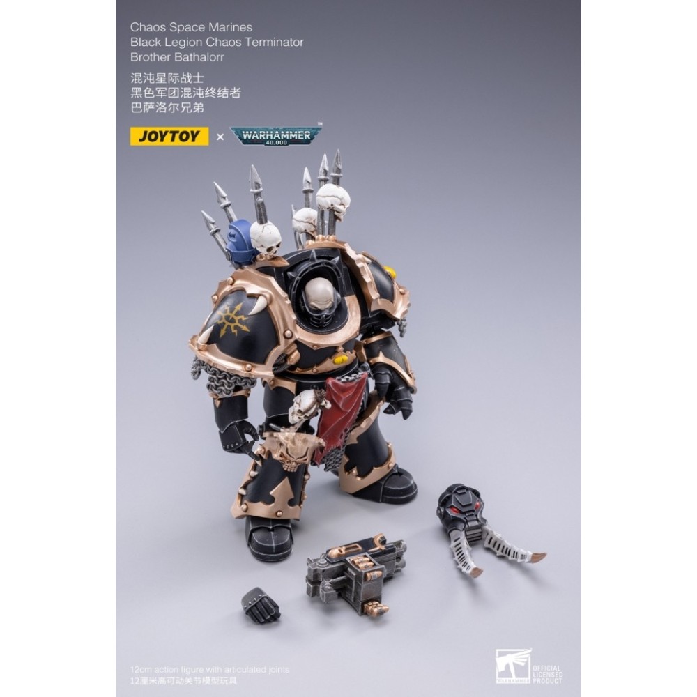 WARHAMMER 40K BLACK LEGION CHAOS TERMINATOR BROTHER BATHALORR ACTION FIGURE JOY TOY (CN)