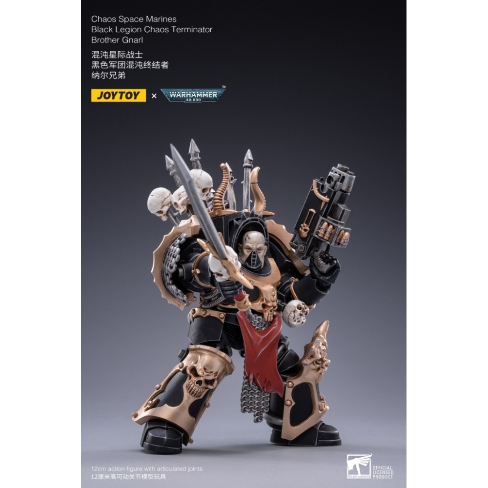 WARHAMMER 40K BLACK LEGION CHAOS TERMINATOR BROTHER GNARL ACTION FIGURE JOY TOY (CN)