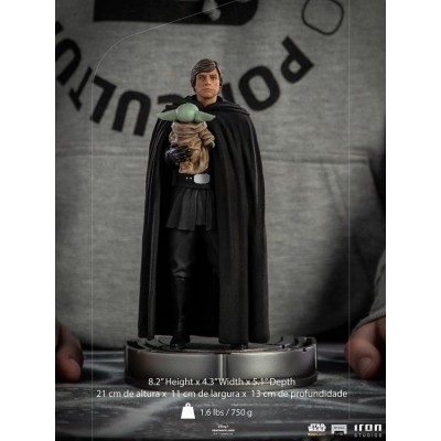 IRON STUDIOS STAR WARS THE MANDALORIAN LUKE SKYWALKER AND GROGU BDS ART SCALE 1/10 STATUE FIGURE