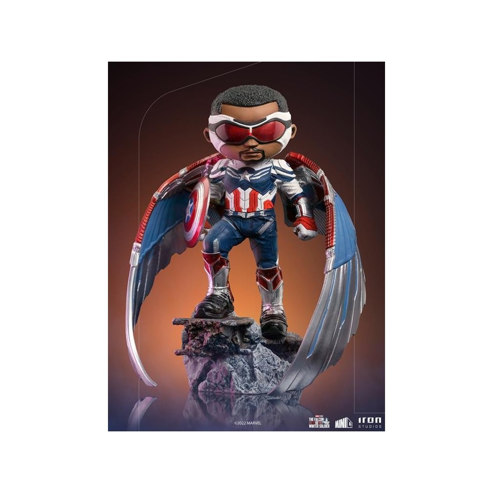 CAPTAIN AMERICA FALCON SAM WILSON MINICO FIGURE STATUA IRON STUDIOS