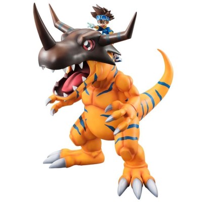 MEGAHOUSE DIGIMON ADVENTURE GREYMON AND TAICHI GEM STATUE 25CM FIGURE