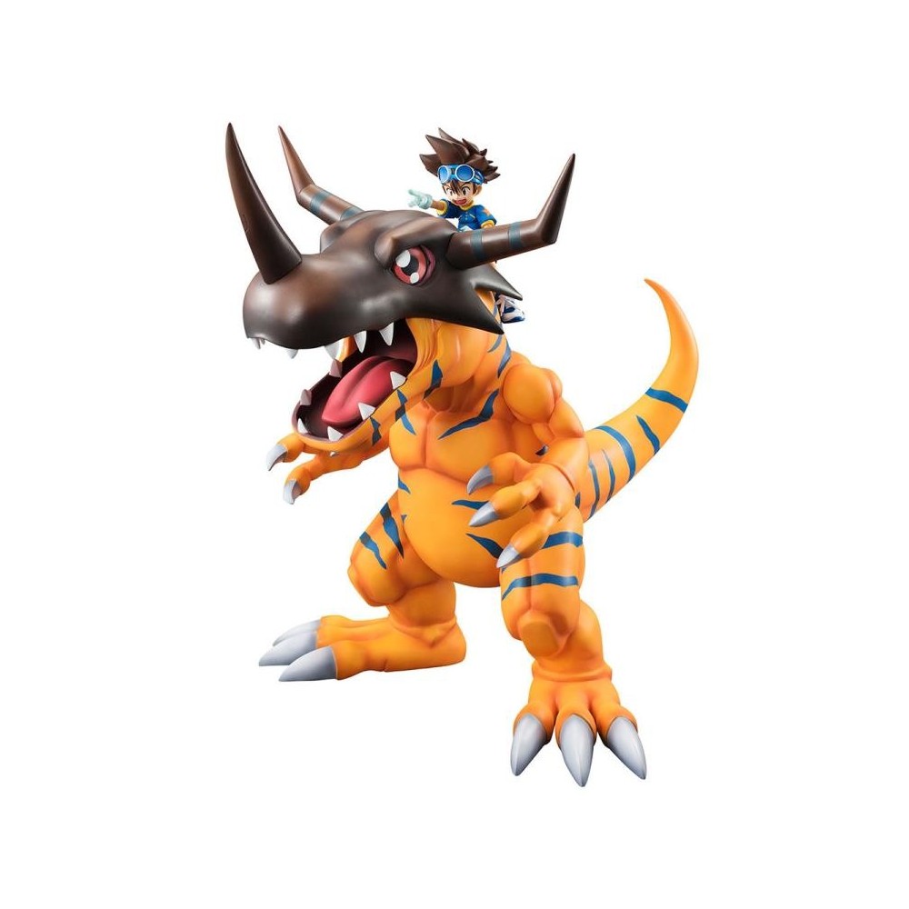 MEGAHOUSE DIGIMON ADVENTURE GREYMON AND TAICHI GEM STATUE 25CM FIGURE