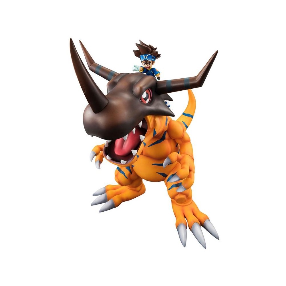 MEGAHOUSE DIGIMON ADVENTURE GREYMON AND TAICHI GEM STATUE 25CM FIGURE